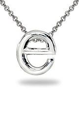 very nice silver alphabet letter baby necklace 
